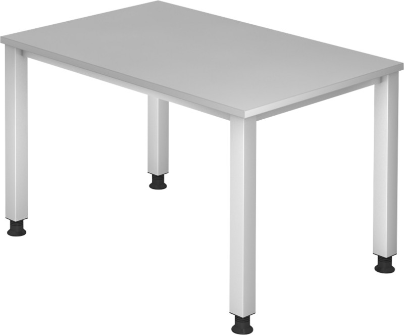 Thumbnail - Hammerbacher Q Series VQS Höhenverstellbar Schreibtisch Rechteckig Grau 4 Metallfüße 1.200 (B) x 800 (T) x 810 (H) mm Sp...