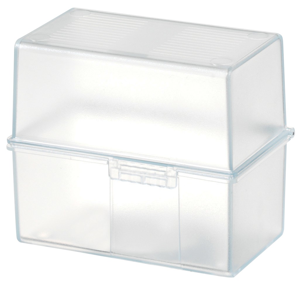 HAN Karteikartenbox DIN A7 300 Karten Transparent 12,1 x 7,4 x 10,1 cm