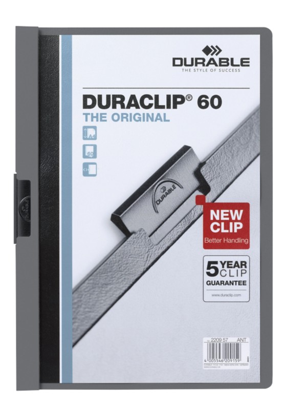 DURABLE Klemmmappe DURACLIP® DIN A4 Anthrazit