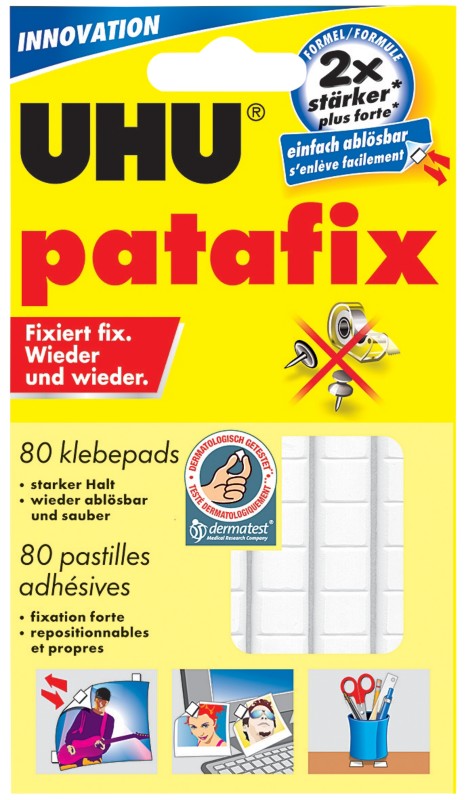 UHU Klebepads Patafix Weiß 80 Stück