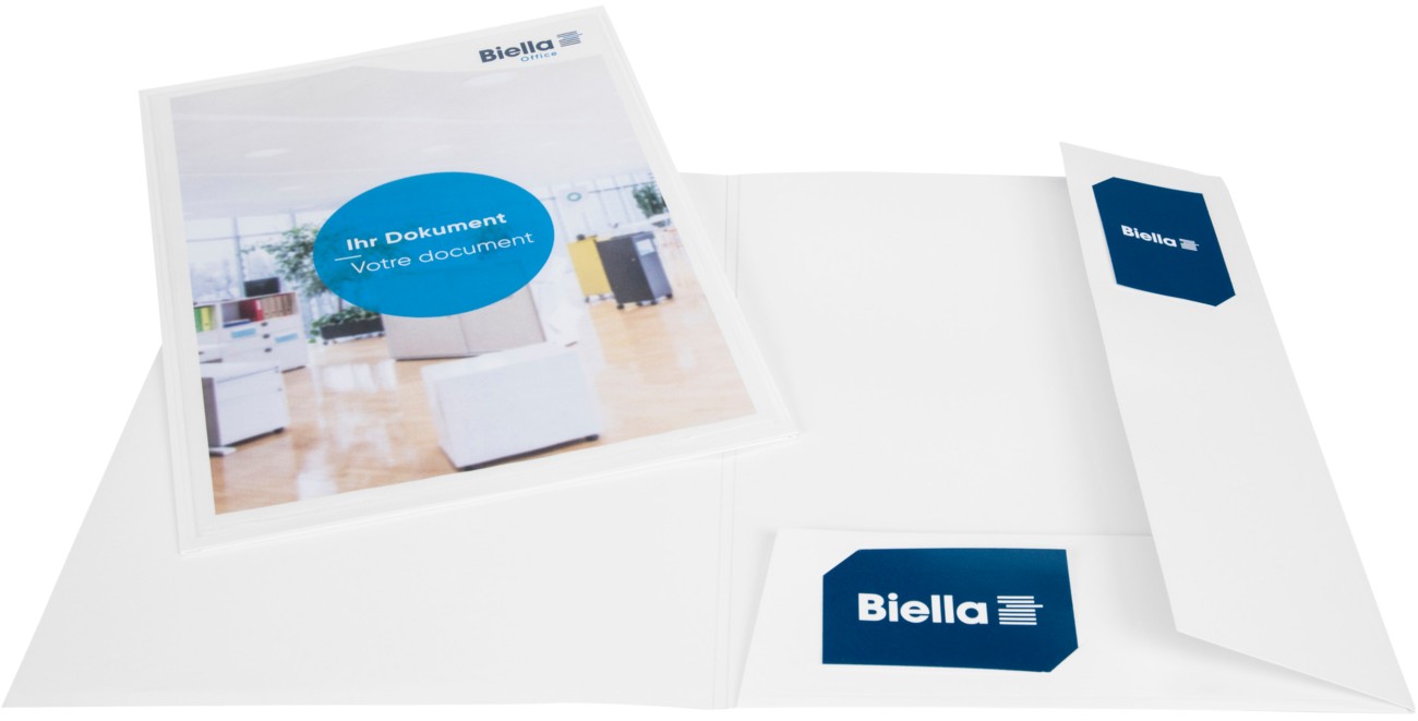 Thumbnail - Biella Präsentationsmappe Pearl#1 DIN A4 Weiß Karton
