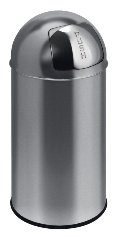 Vepa Bins EKO Push Push-Mülleimer 40 L Silber Metall