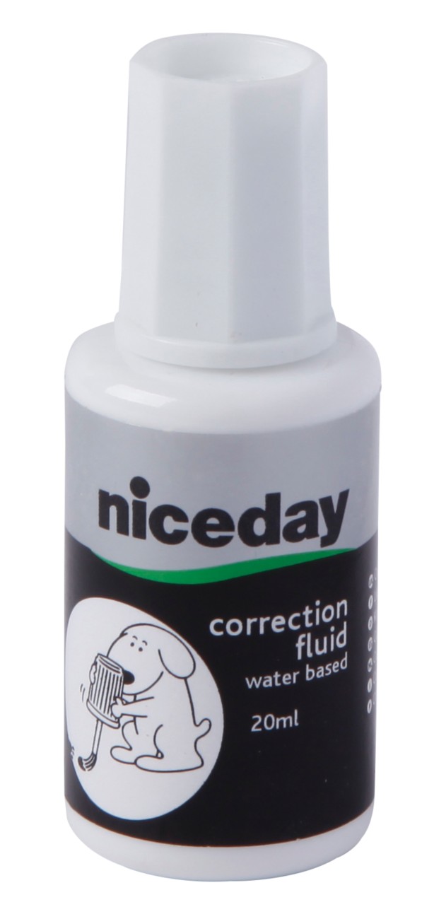 Niceday Korrekturflüssigkeit Bio Weiß 20 ml 20 ml