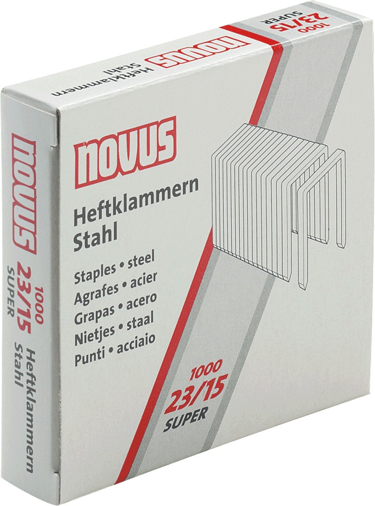 Novus Heftklammern/042-0044, 23/15 SUPER, Inh. 1000 Stück