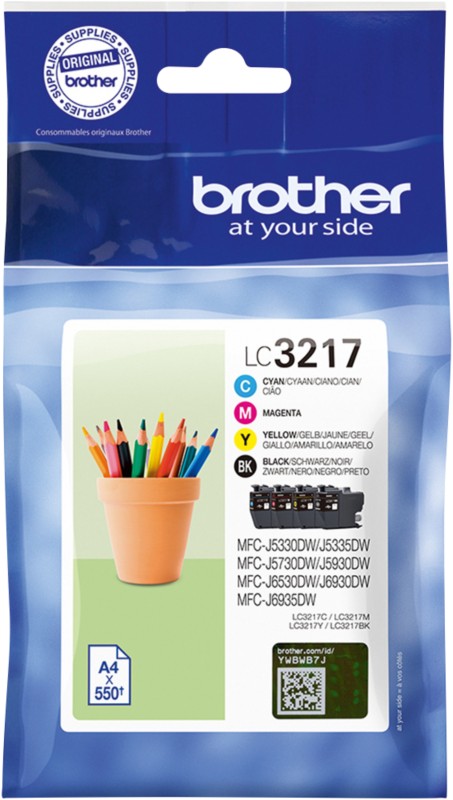 Brother LC-3217 Original Tintenpatrone Schwarz, Cyan, Magenta, Gelb Multipack 4 Stück