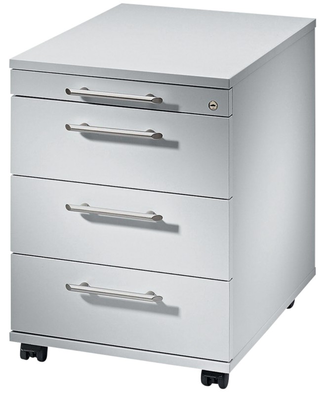 Hammerbacher Rollcontainer AC30/5 Lichtgrau 428 x 580 x 590 mm