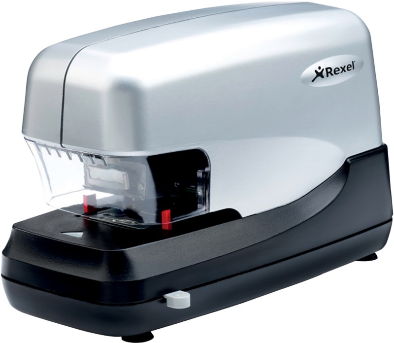 Rexel Stella Contactless Heavy Duty Electric Stapler 70 Flat Clinch 70 Sheets Black, Silver