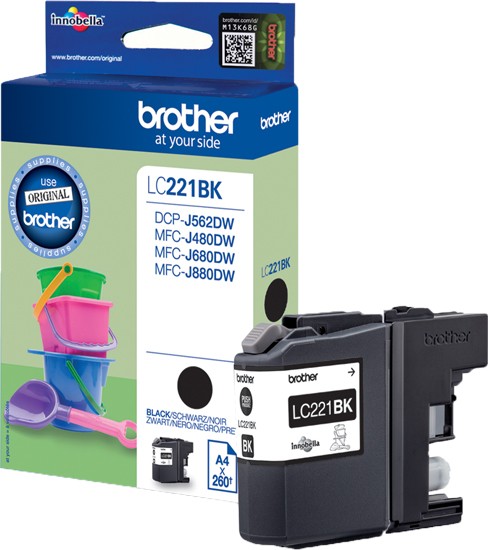 Thumbnail - Brother LC221BK Original Tintenpatrone Schwarz