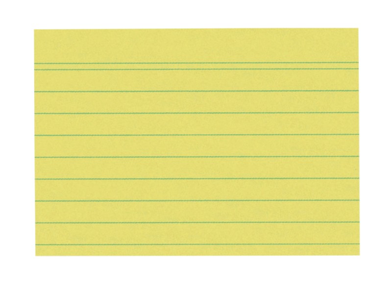 herlitz Karteikarten DIN A7 100 Karten Gelb 10,5 x 7,4 cm 100 Stück