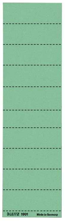 Leitz Beschriftungsschilder Alpha DIN A4 Grün Karton 6 x 2,1 cm 100 Stück