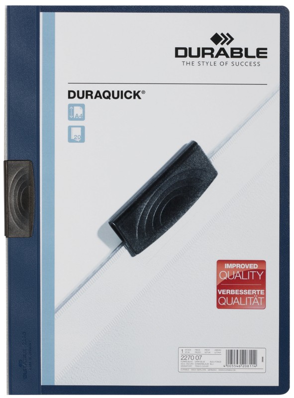 DURABLE Klemmmappe Duraquick® DIN A4 Dunkelblau