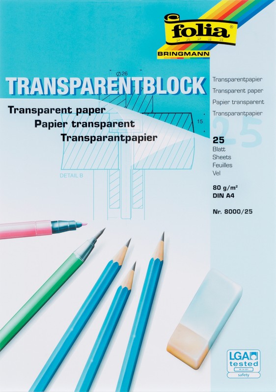 Thumbnail - Folia DIN A4 Durchschlagpapier Transparent 80 g/m² 25 Blatt