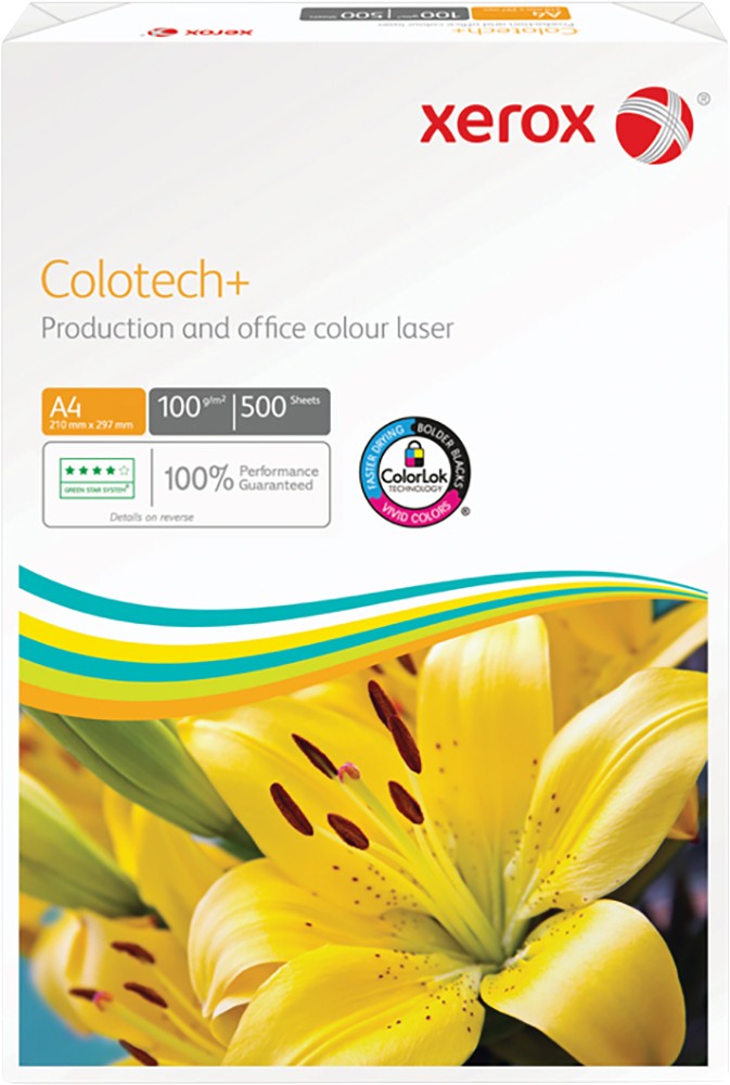 Xerox Colotech+ A4 Printer Paper White 100 Gsm Smooth 500 Sheets