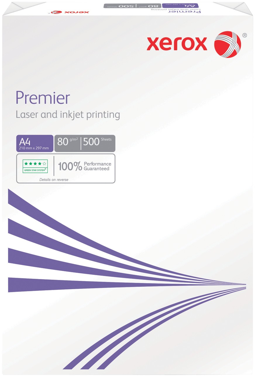 Xerox Premier A4 Printer Paper White 90 Gsm Smooth 500 Sheets