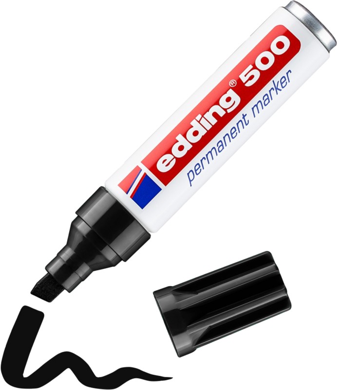 edding 500 Permanentmarker Breit Keilspitze 2 - 7 mm Schwarz Nachfüllbar Wasserbeständig