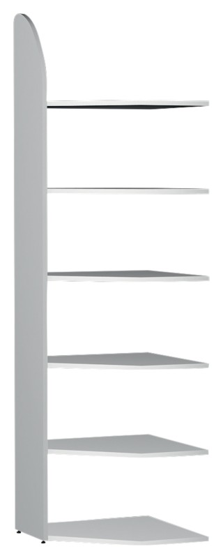 Kerkmann Dante Holz, Stahl Eckregalfeld 6 Fachböden 600 x 325 x 2.250 mm