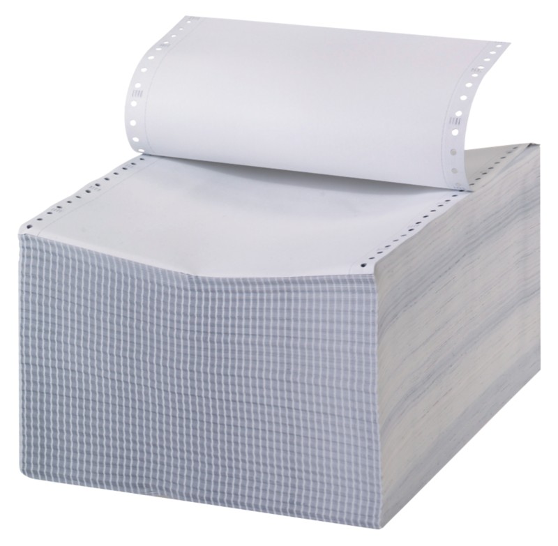Niceday Computer-Endlospapier DIN A4+ 56/53/57 g/m² Längsperforation, 3-fach 240 mm x ca. 305 mm (12) DIN A4 hoch Weiß 600 Blatt