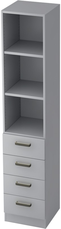 Hammerbacher Future Melaminharzbeschichtete Spanplatte Aktenschrank 2 Fachböden 400 x 420 x 2.004 mm