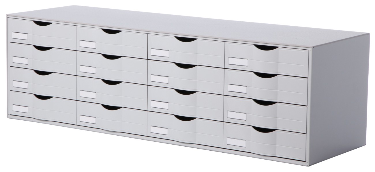 Paperflow Sortiersystem Kunststoff Grau 107,8 x 34,2 x 32,9 cm