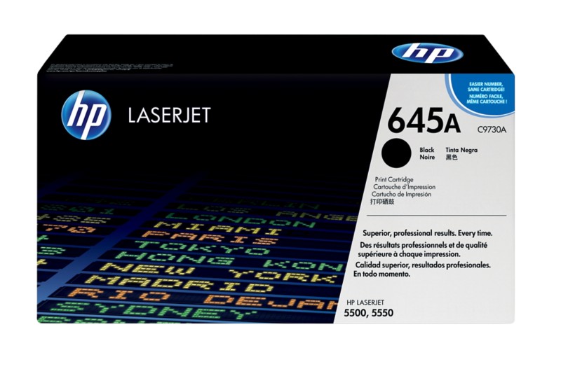 HP 645A Original Toner Cartridge C9730A Schwarz