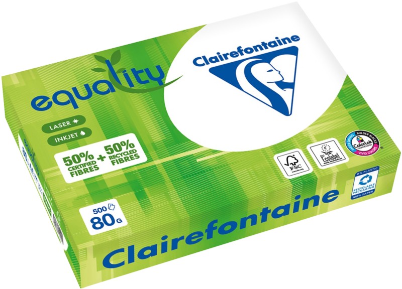 Clairefontaine Equality DIN A4 Druckerpapier 80 g/m² Glatt Weiß 500 Blatt