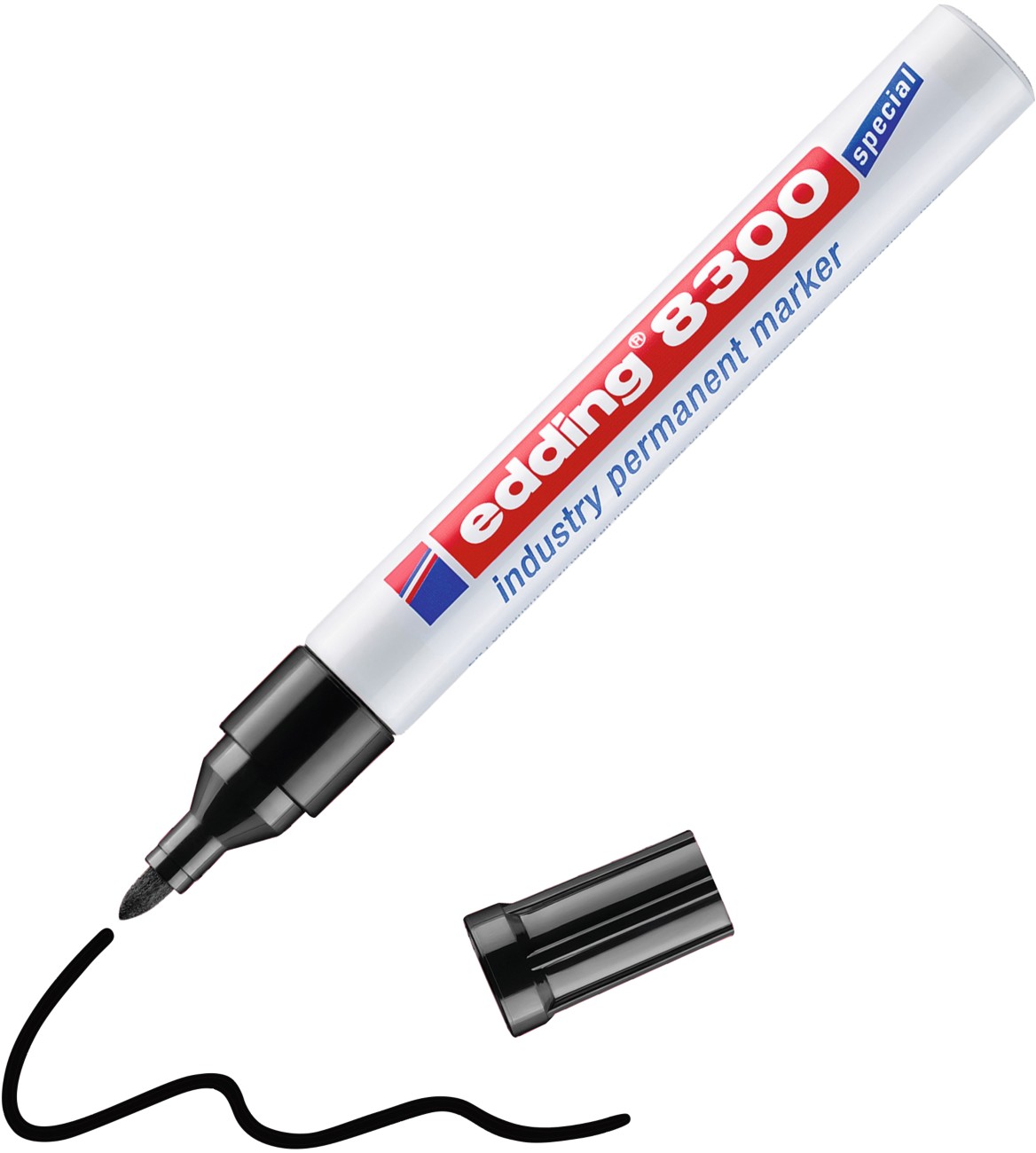 edding 8300 Permanent Permanentmarker Schwarz Mittel Rundspitze 3 mm 8300-SZ