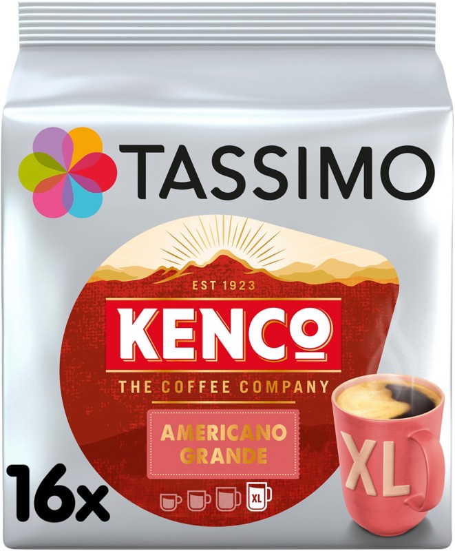 TASSIMO Americano Grande Coffee Pods Pack of 16