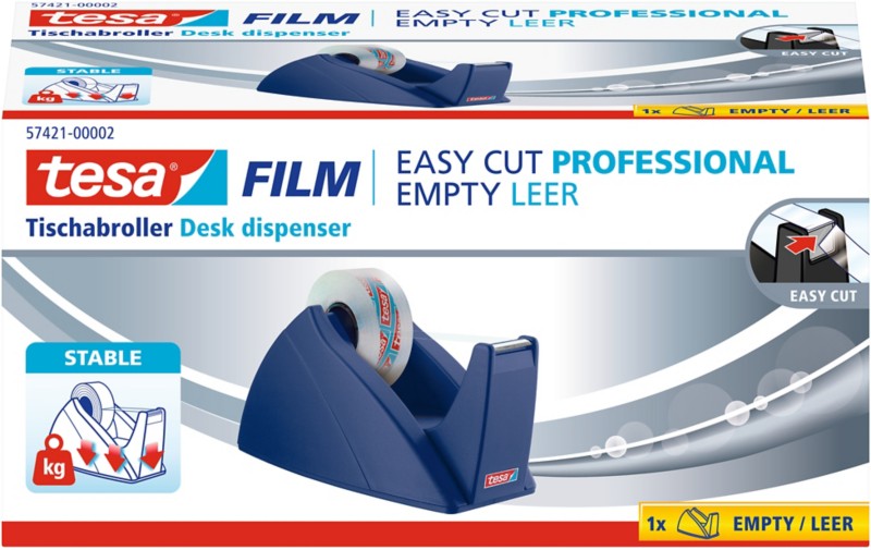Thumbnail - tesa Klebebandabroller tesafilm Easy Cut Professional Blau 19 mm (B) x 33 m (L)