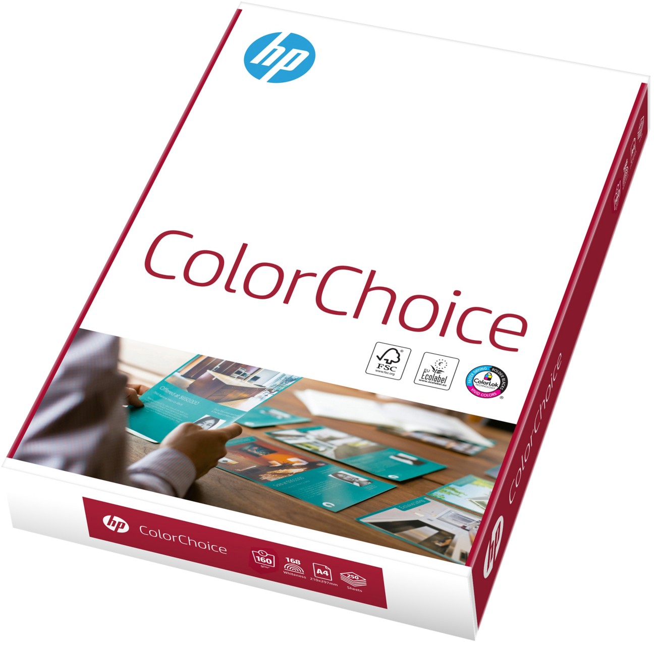 Hp Colorchoice A4 Printer Paper 160 Gsm Smooth White 168 Cie 250 Sheets
