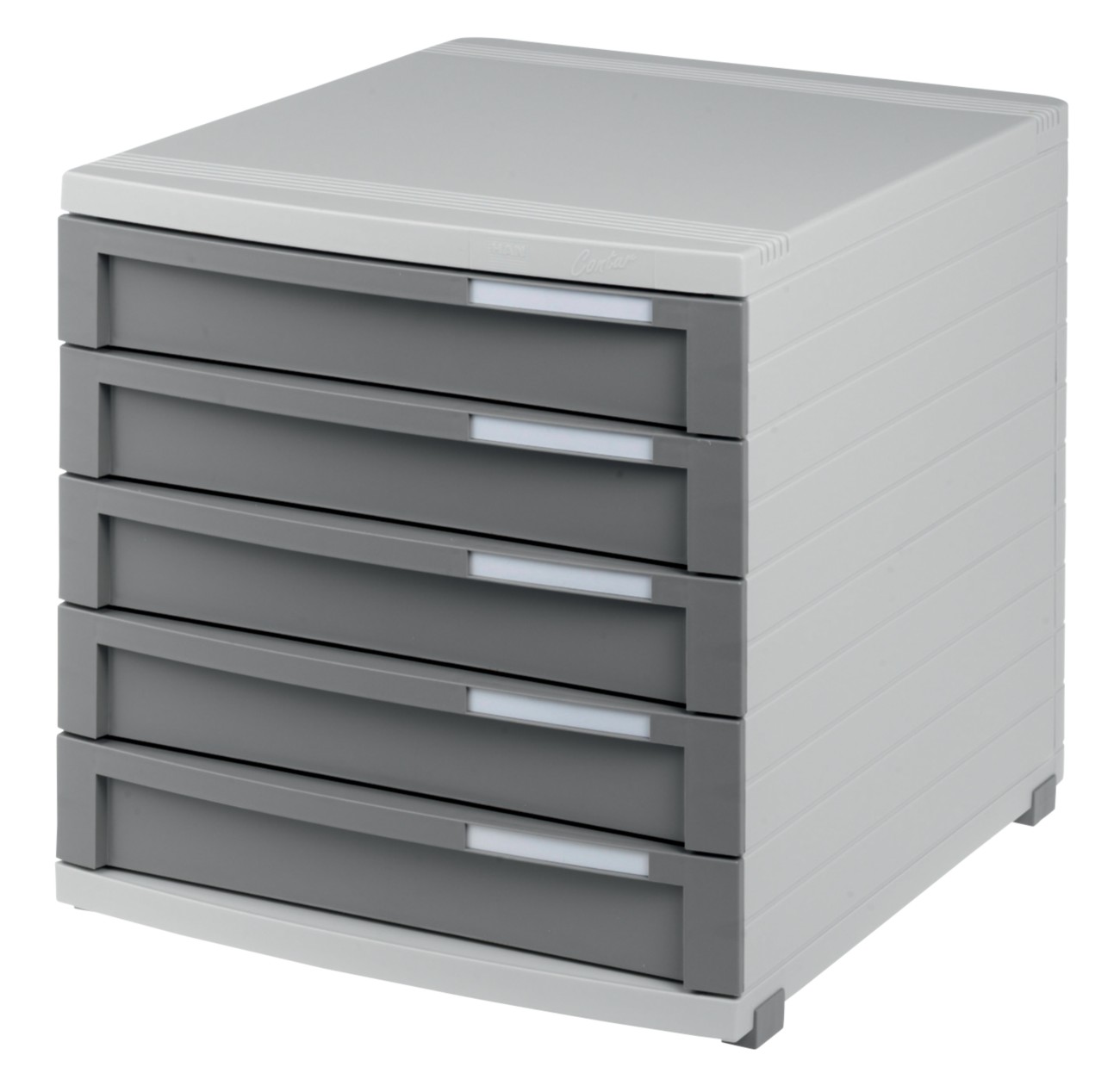 HAN Schubladenbox Contur 1505 Polystyrol Lichtgrau, Dunkelgrau 30 x 38,2 x 30,7 cm Geschlossene Schubladen
