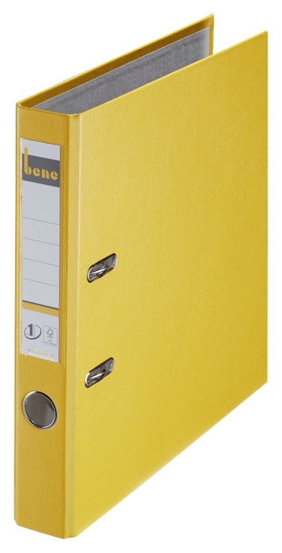 Thumbnail - Bene No.1 Power Schmal Ordner DIN A4 52 mm Gelb 2 Ringe 291600 PP (Polypropylen) Hochformat
