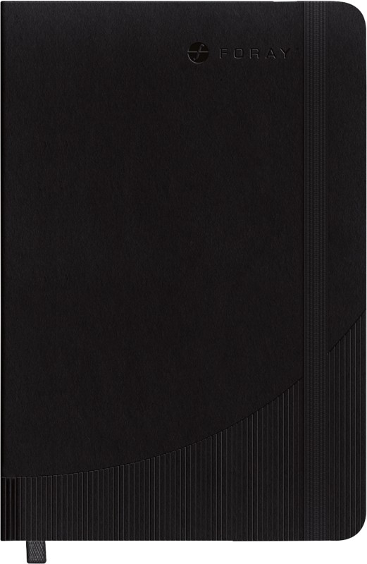 Foray Classic Notizbuch DIN A4 Kariert Gebunden PP (Polyproplylen) Softcover Schwarz Nicht perforiert 160 Seiten 80 Blat...