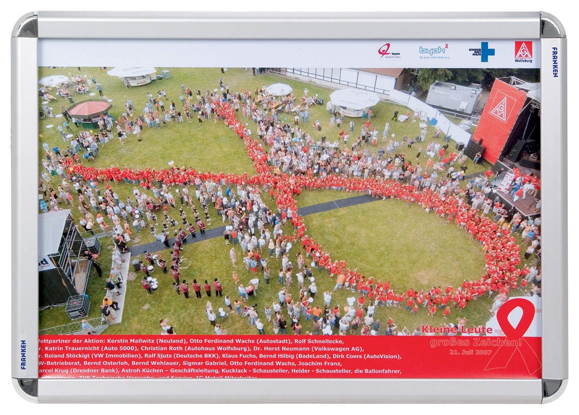 Thumbnail - Franken DIN A2 Klapprahmen Silber Aluminium BS0801 42 (B) x 59,4 (H) cm