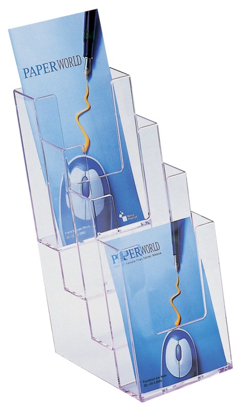 Thumbnail - helit the helpdesk Prospektständer DL 11,5 (B) x 15 (T) x 25,5 (H) cm Transparent