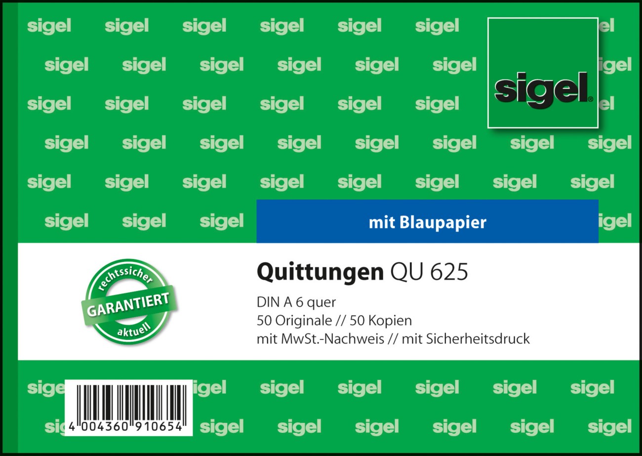 Sigel Quittung QU625 DIN A6