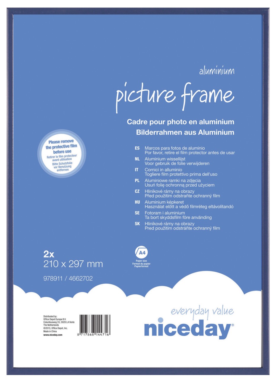 Niceday Bilderrahmen A4 Blau 297 x 210 mm 2 Stück
