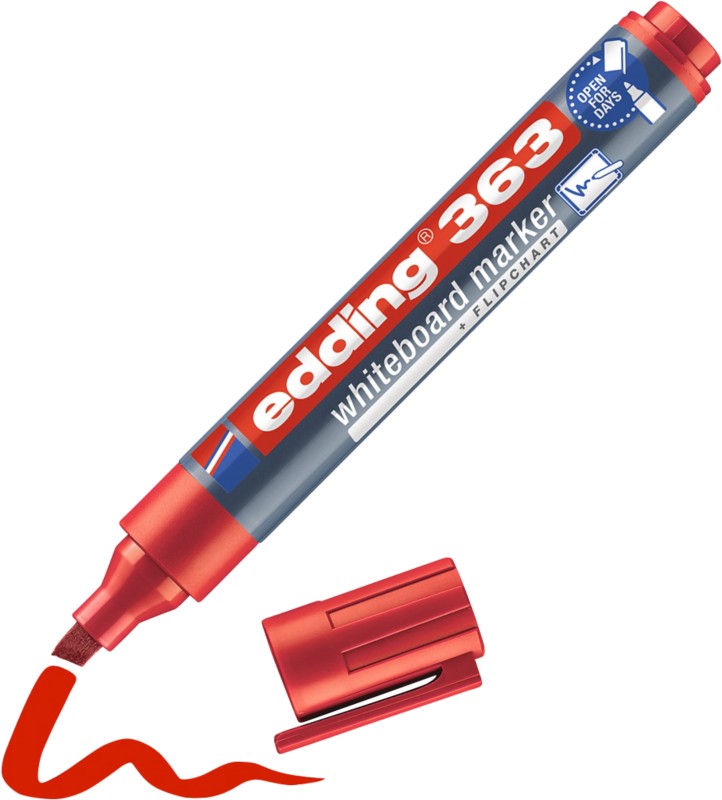 edding 363 Whiteboard-Marker Rot Breit Keilspitze 1 - 5 mm