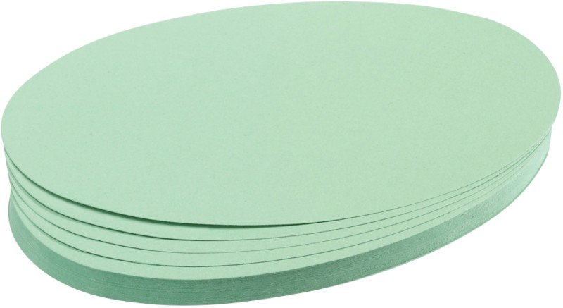 Thumbnail - Franken Oval Moderationskarten 19 x 11 cm Hellgrün UMZ 1119 19 500 Stück