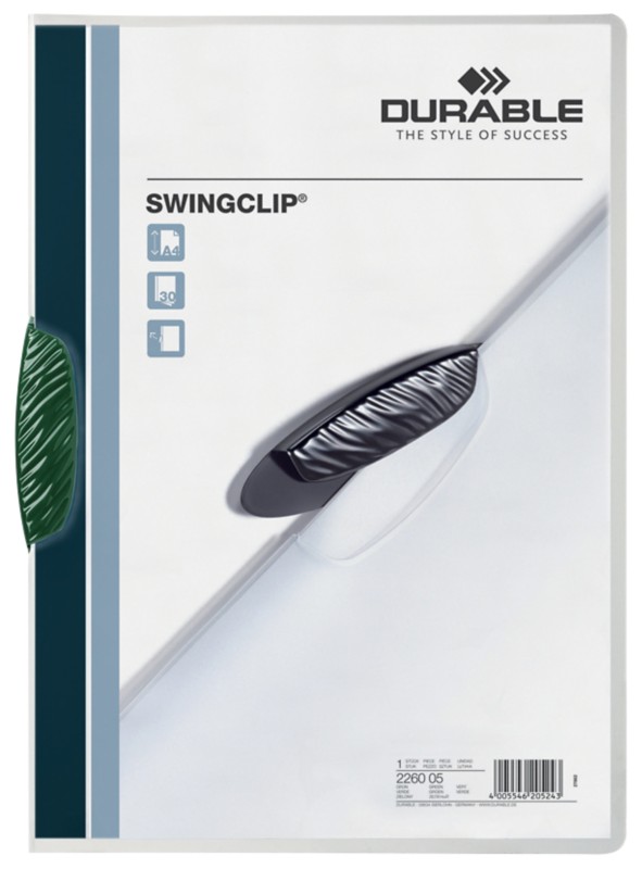Thumbnail - DURABLE Klemmmappe Swingclip DIN A4 Grün