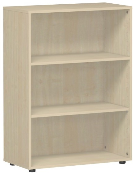 Geramoebel Speed Office Melaminharzbeschichtete Spanplatte Regal 2 Fachböden 800 x 420 x 1.104 mm Braun Ahorn