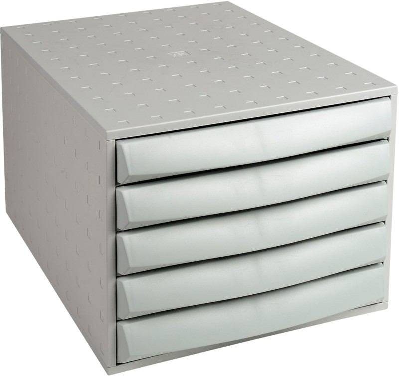 Exacompta Fantasy Works Schubladenbox PP (Polypropylen), PS (Polystyrol) Grau 5 Schübe 28,4 x 38,7 x 21,8 cm