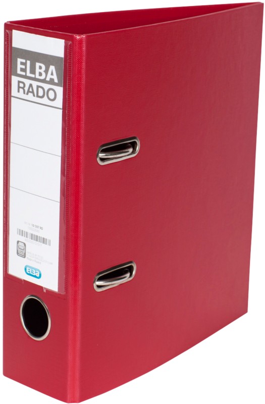 Thumbnail - ELBA Rado Plast Ordner Breit DIN A5 75 mm Rot 2 Ringe 100022640 Kunststoff Hochformat