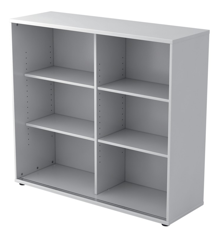 Hammerbacher Matrix Schrank Melaminharzbeschichtete Spanplatte 2 Fachböden 1.200 x 400 x 1.100 mm Grau