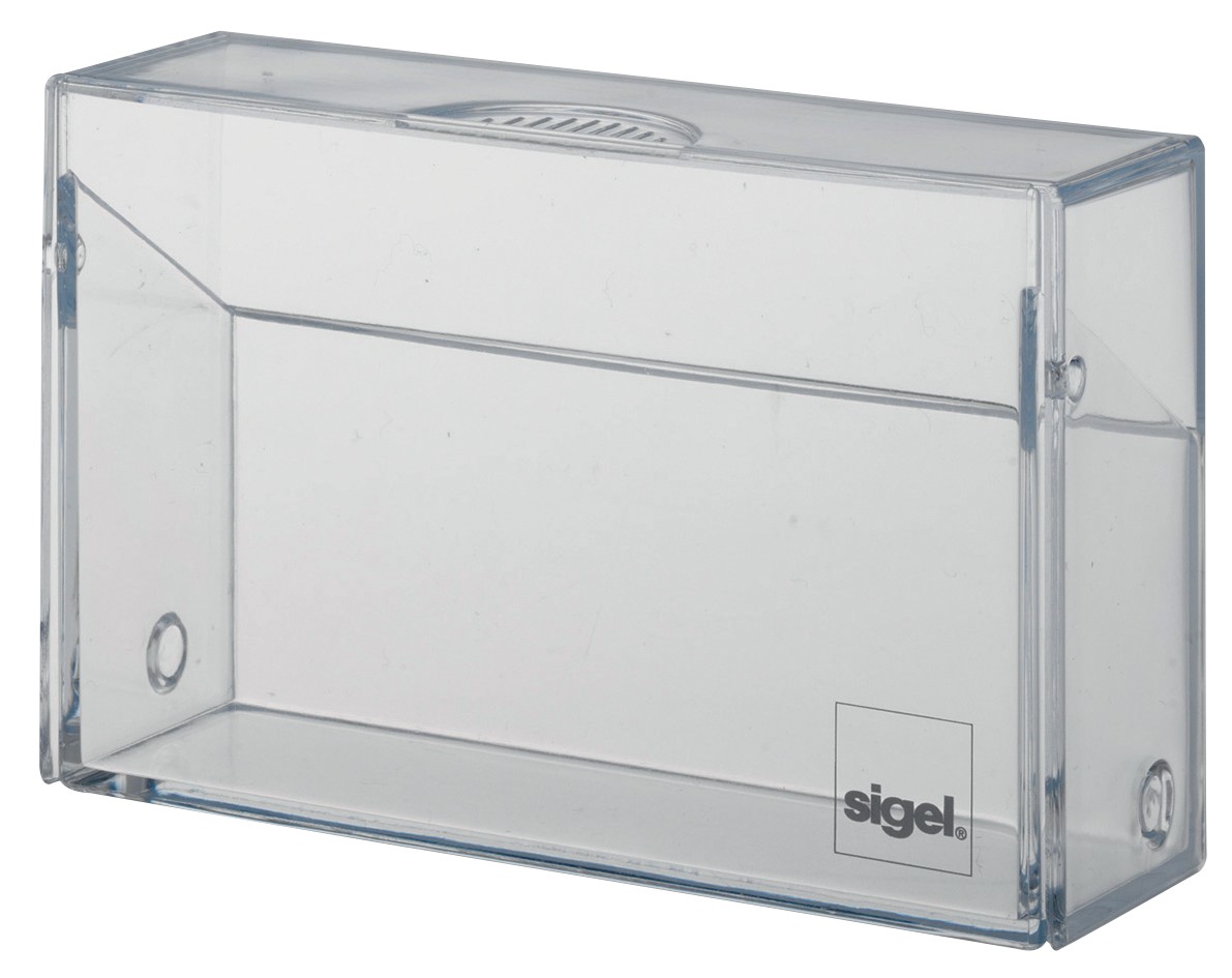 Sigel Visitenkartenbox VA110 Spezial 100 Karten Transparent 9,5 x 3 x 6 cm