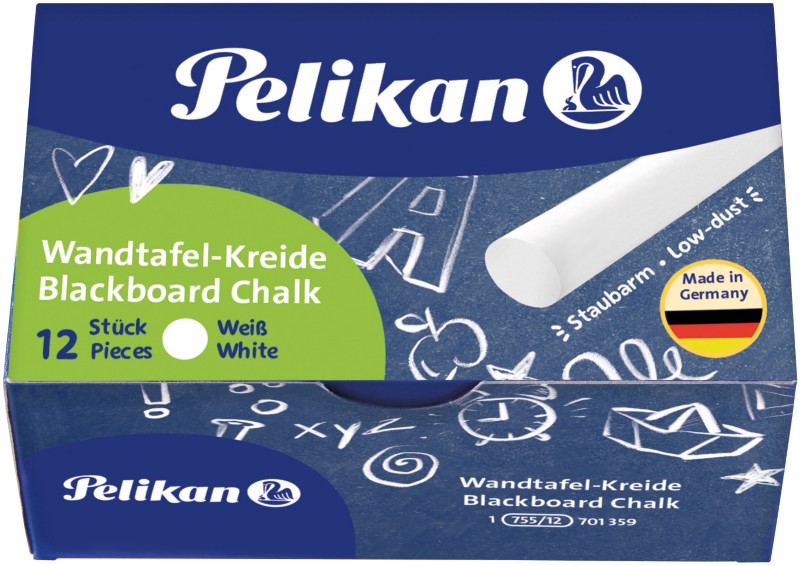 Thumbnail - Pelikan Kreide 755/12 Weiß 12 Stück