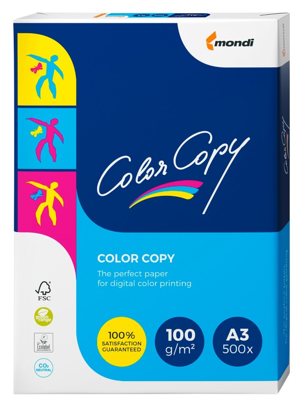 Thumbnail - Mondi Color Copy DIN A3 Druckerpapier Weiß 100 g/m² Glatt 500 Blatt