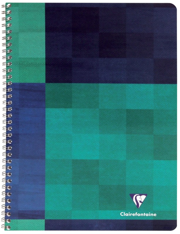 Clairefontaine Matris Notizbuch DIN A5+ Kariert Spiralbindung Laminierter Karton Farbig sortiert 100 Seiten 50 Blatt