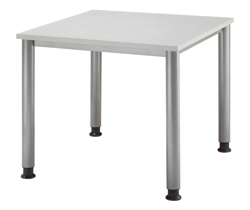 Hammerbacher Matrix Schreibtisch Quadratisch Grau, Silber 4 Füße 800 (B) x 800 (T) x 810 (H) mm Aluminium, Holz, Kunstst...