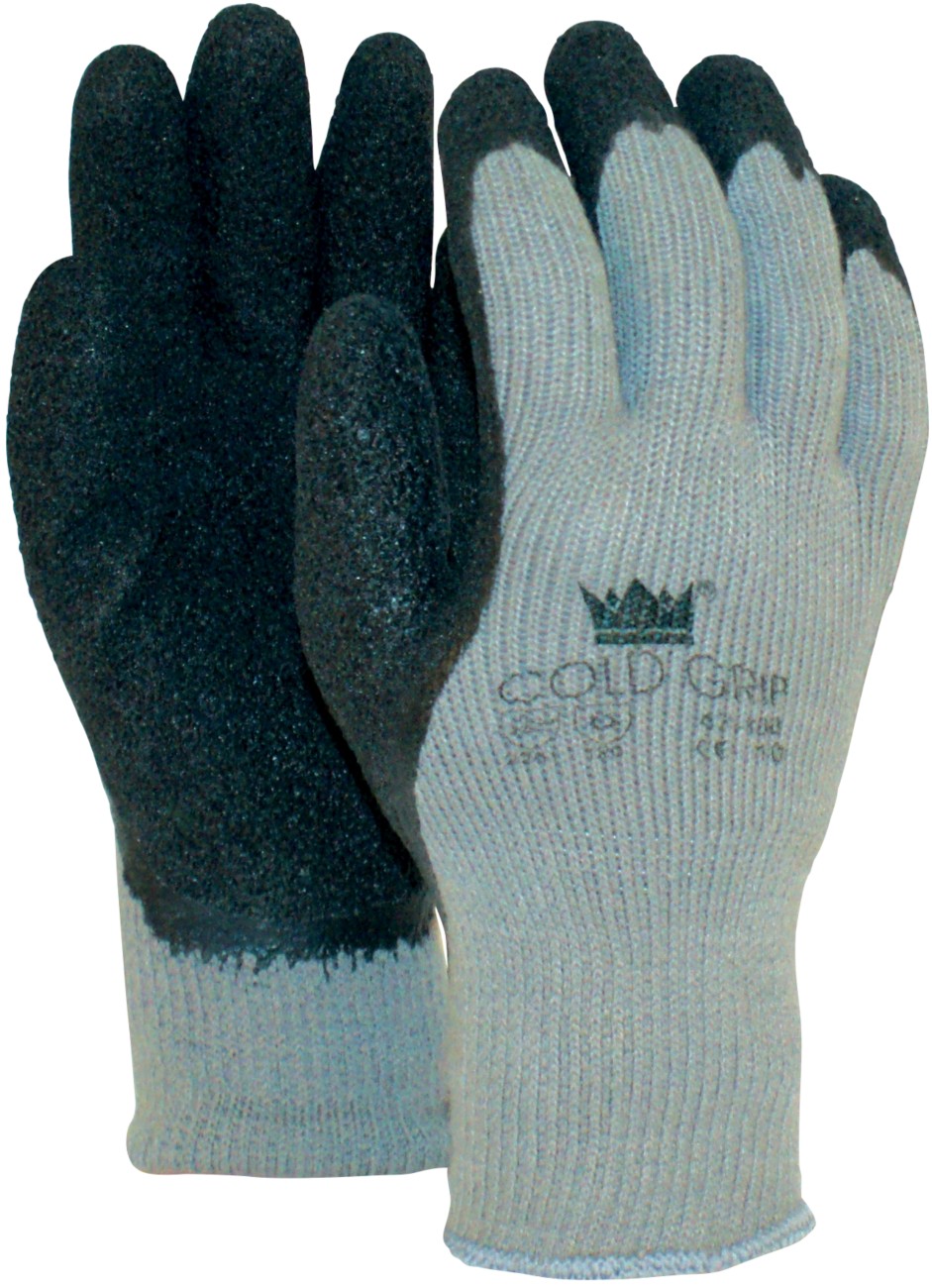 M-Safe Handschuhe Coldgrip Latex Größe L Schwarz, Grau 2 Stück