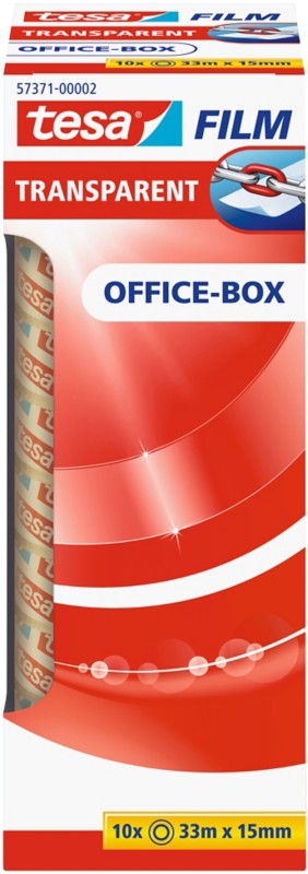 Thumbnail - tesa Klebeband tesafilm Office-Box Transparent 15 mm (B) x 33 m (L) PP (Polypropylen) 10 Rollen